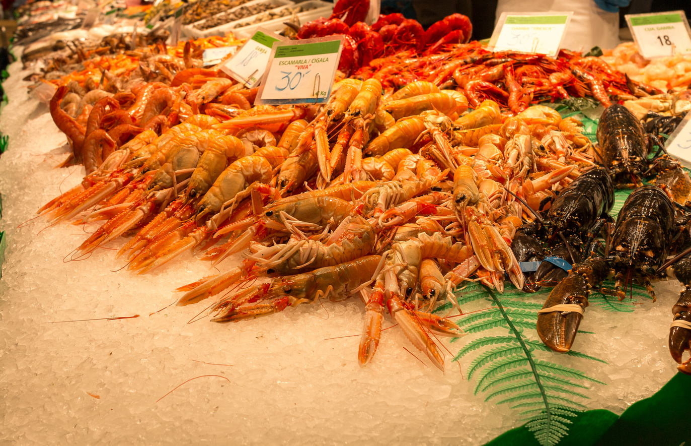 La Boqueria Barcelona Market on rambla street