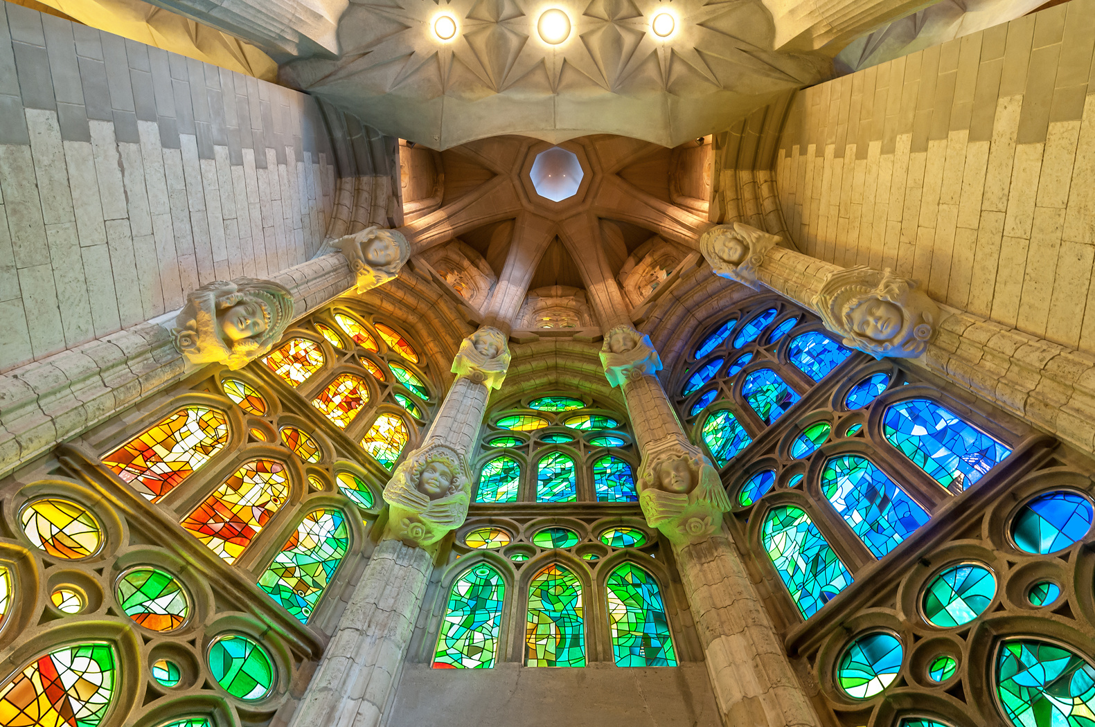 Sagrada Familia of Barcelona in Spain 