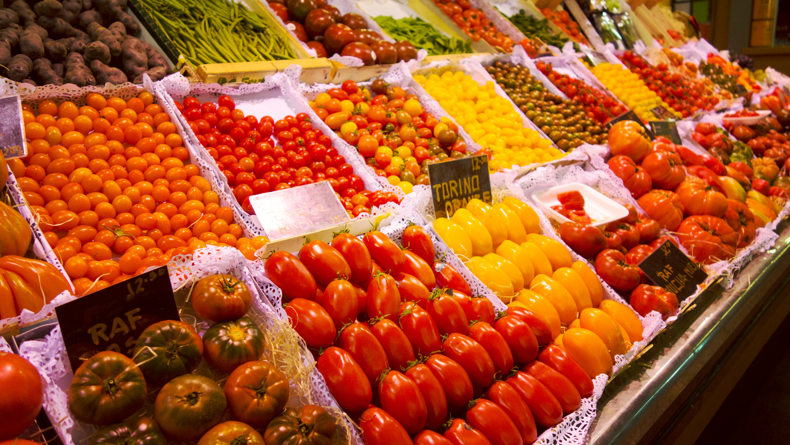 Food market La Boqueria in Barcelona's Ramblas