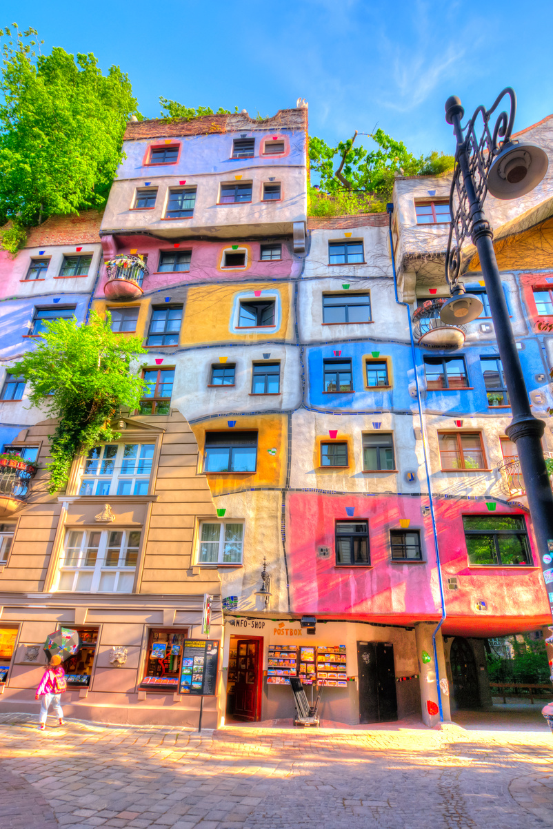 Hundertwasser house in Vienna, Austria