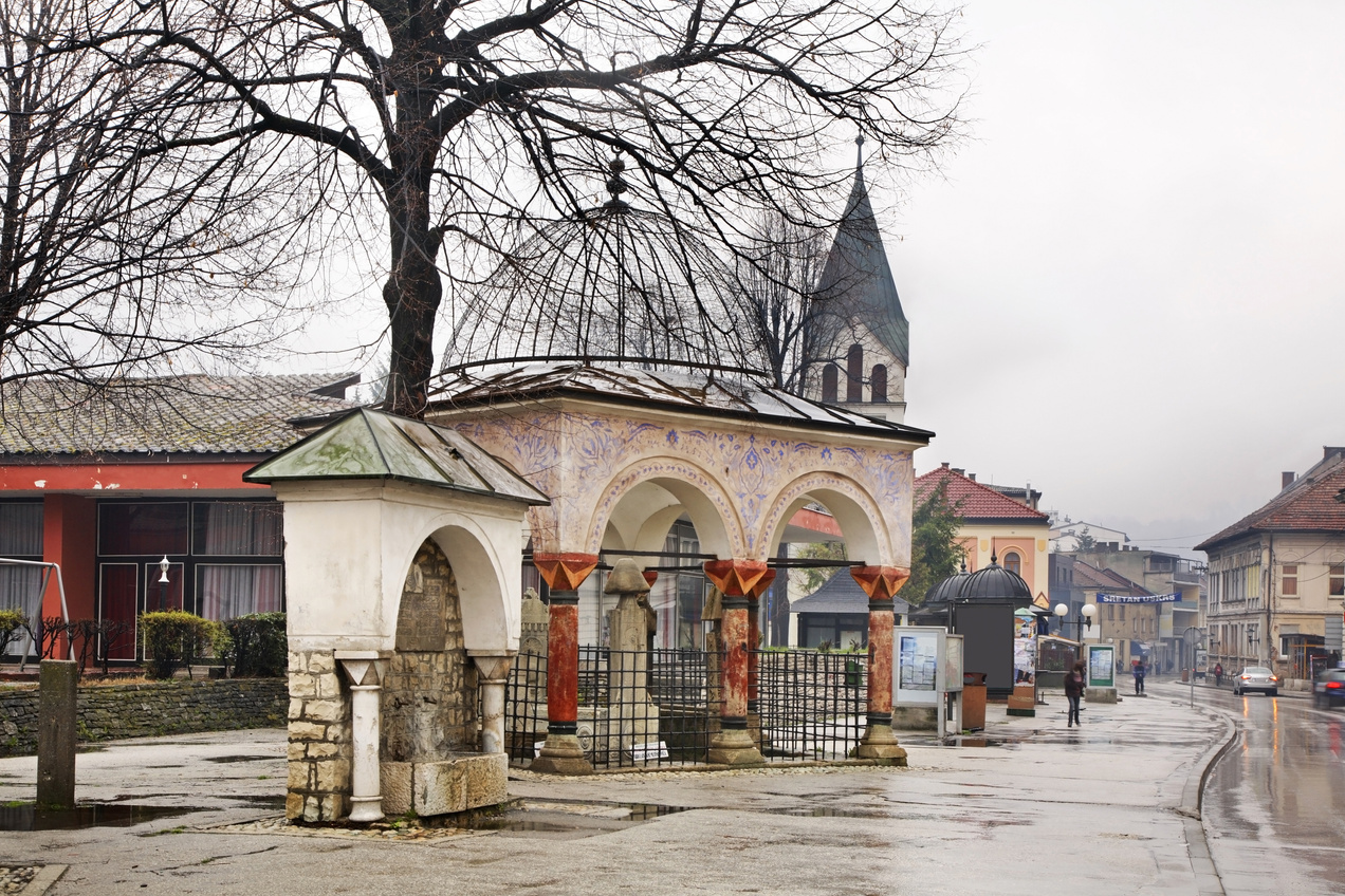 Bosanska street in Travnik. Bosnia and Herzegovina