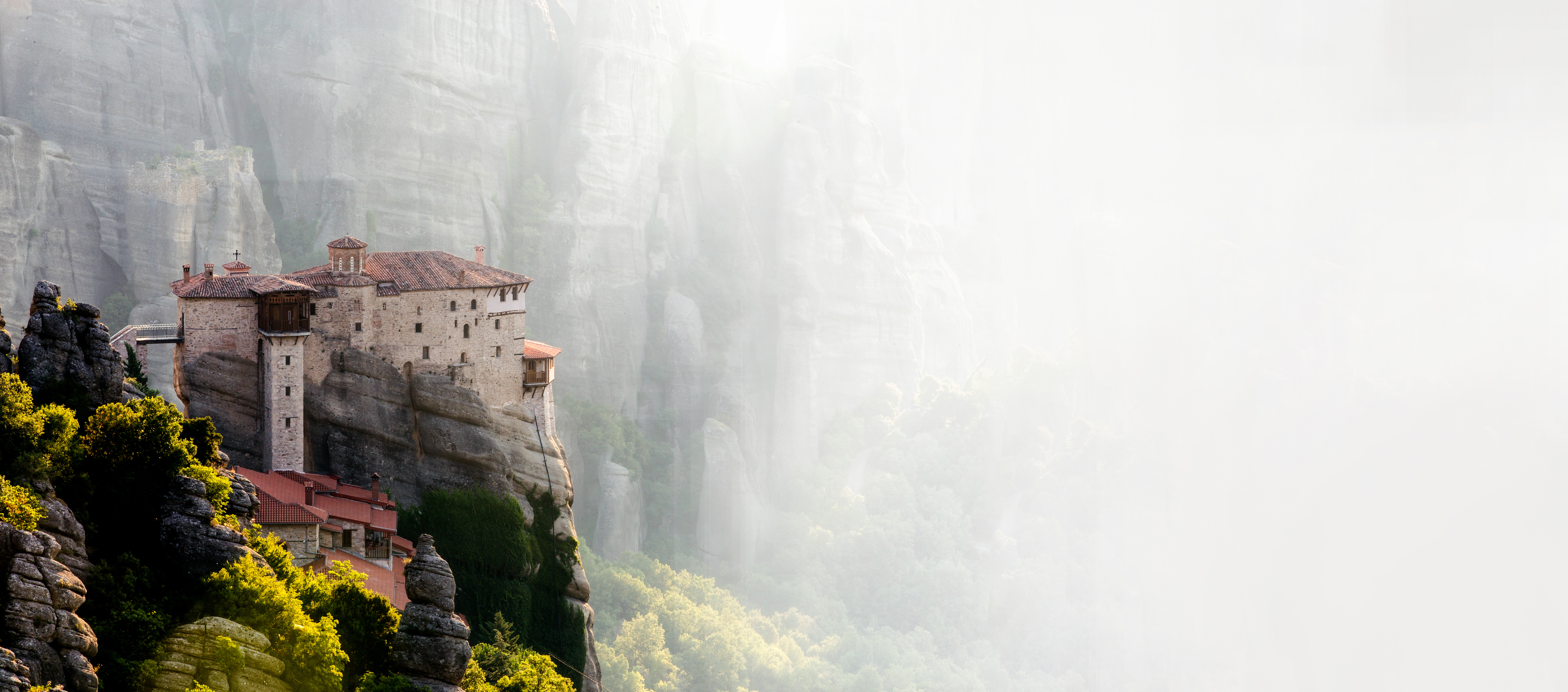 Meteors Monasteries in Greece Panoramic