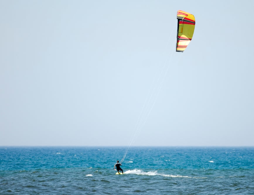 Kite surfer on Lake Michigan