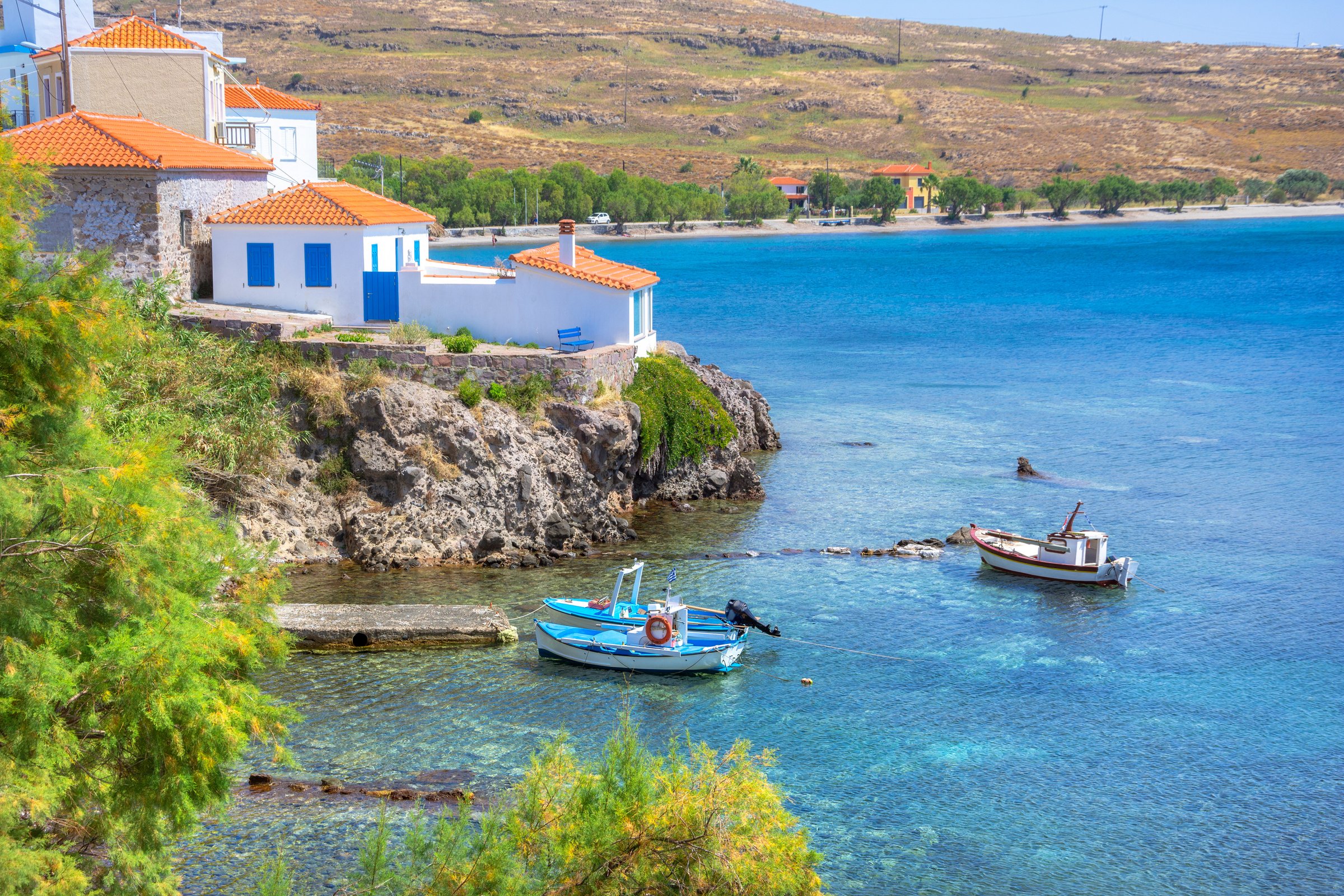 Picturesque village of Sigri, Lesvos island, Greece.