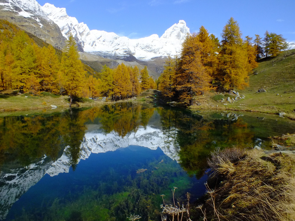 Lago Bleu in Aosta Valley, Italy