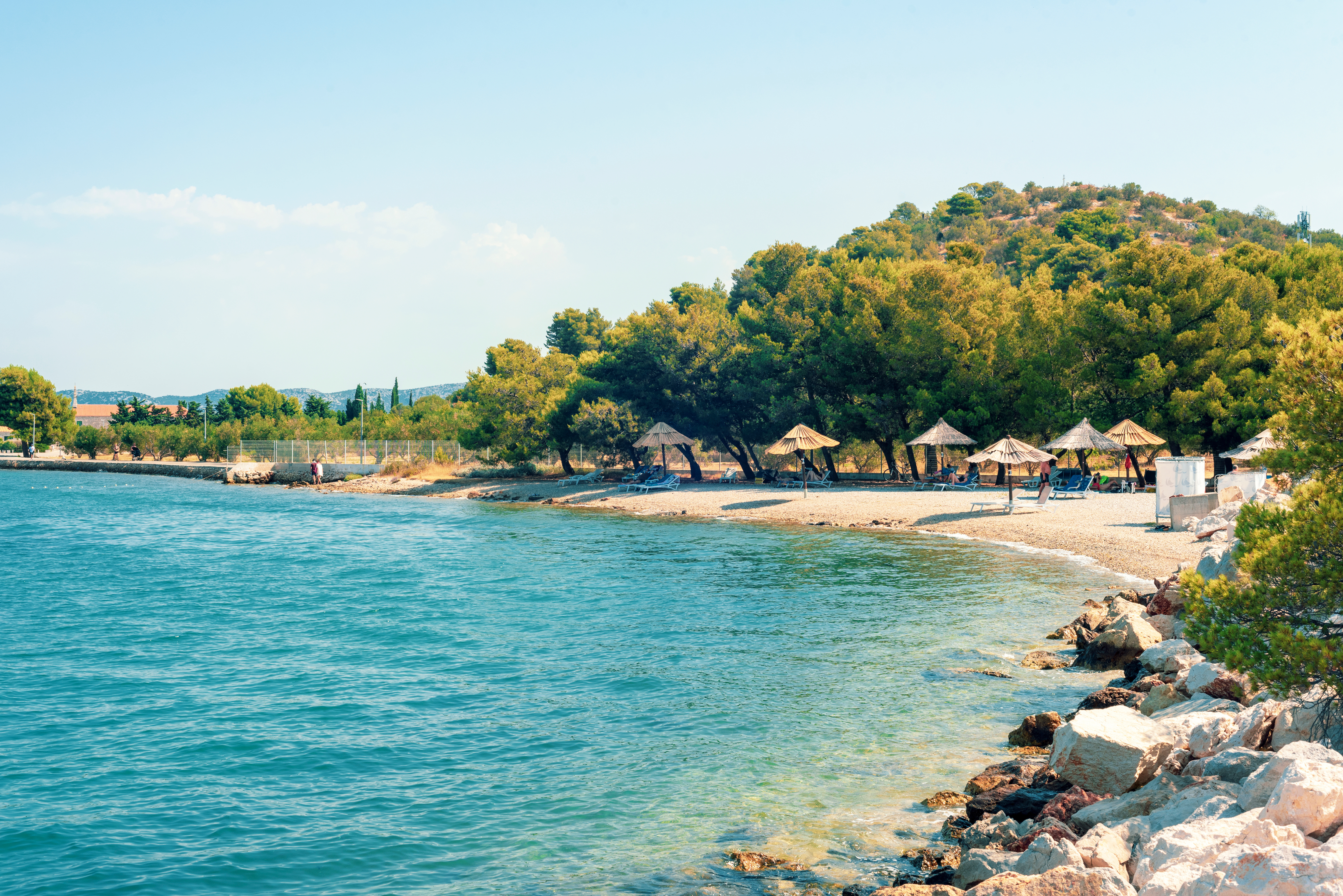 View of Marina Hramina beach in Murter, Croatia