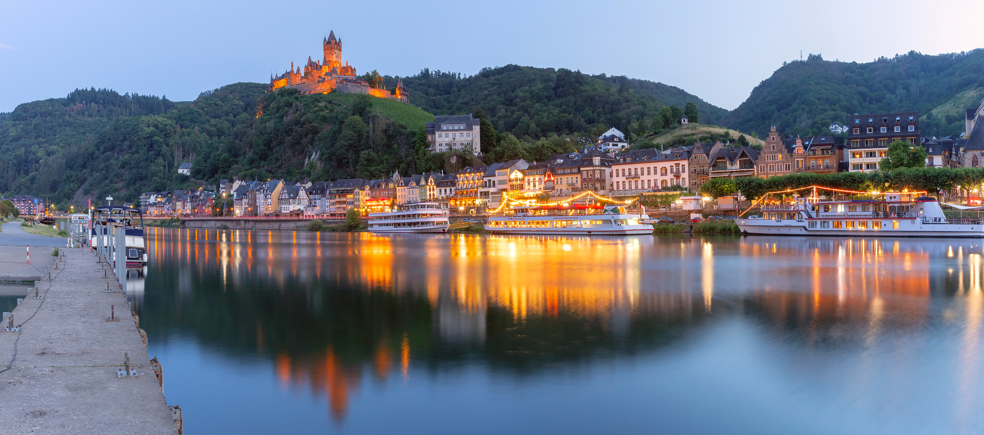 Cochem with Reichsburg Castle, Germany