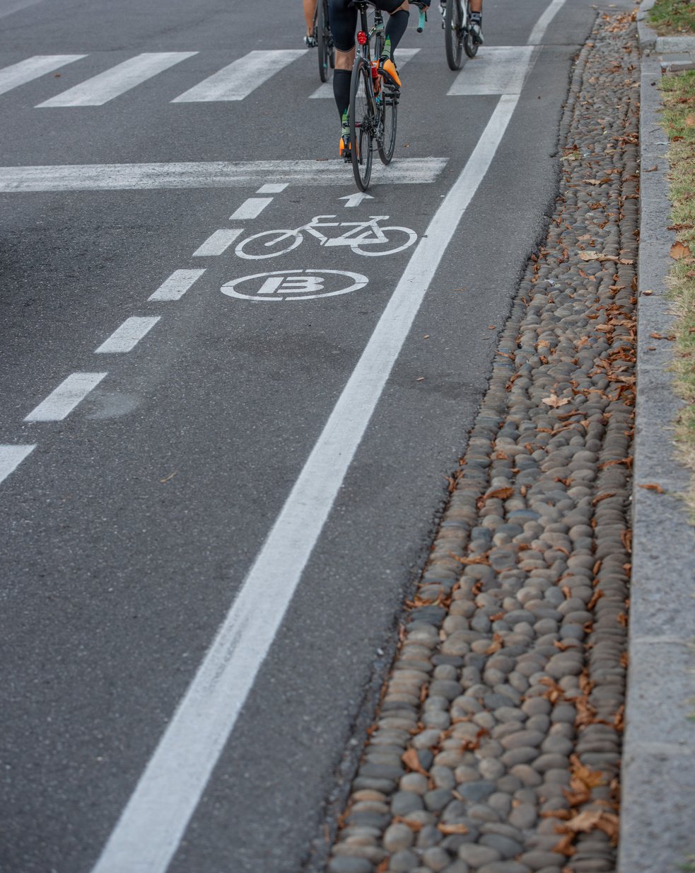 Road with cycle path